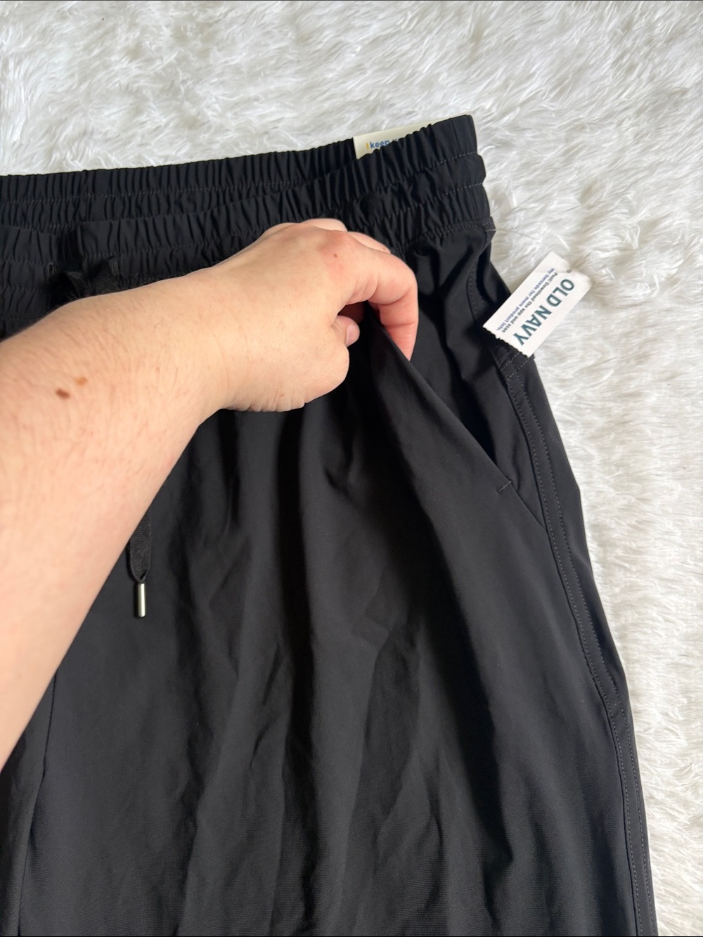 NWT Old Navy Black High-Rise Jogger Pants Go-Dry Size L - Picture 4 of 16